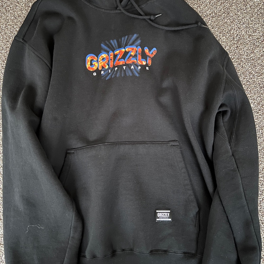 Grizzly Griptape Black XL pullover hoodie